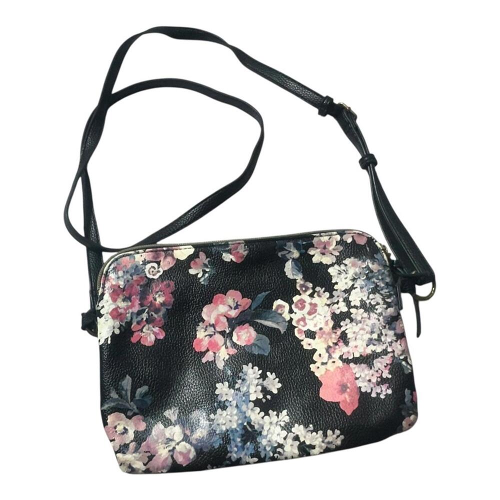 Black Floral‎ Vintage  Crossbody Bag